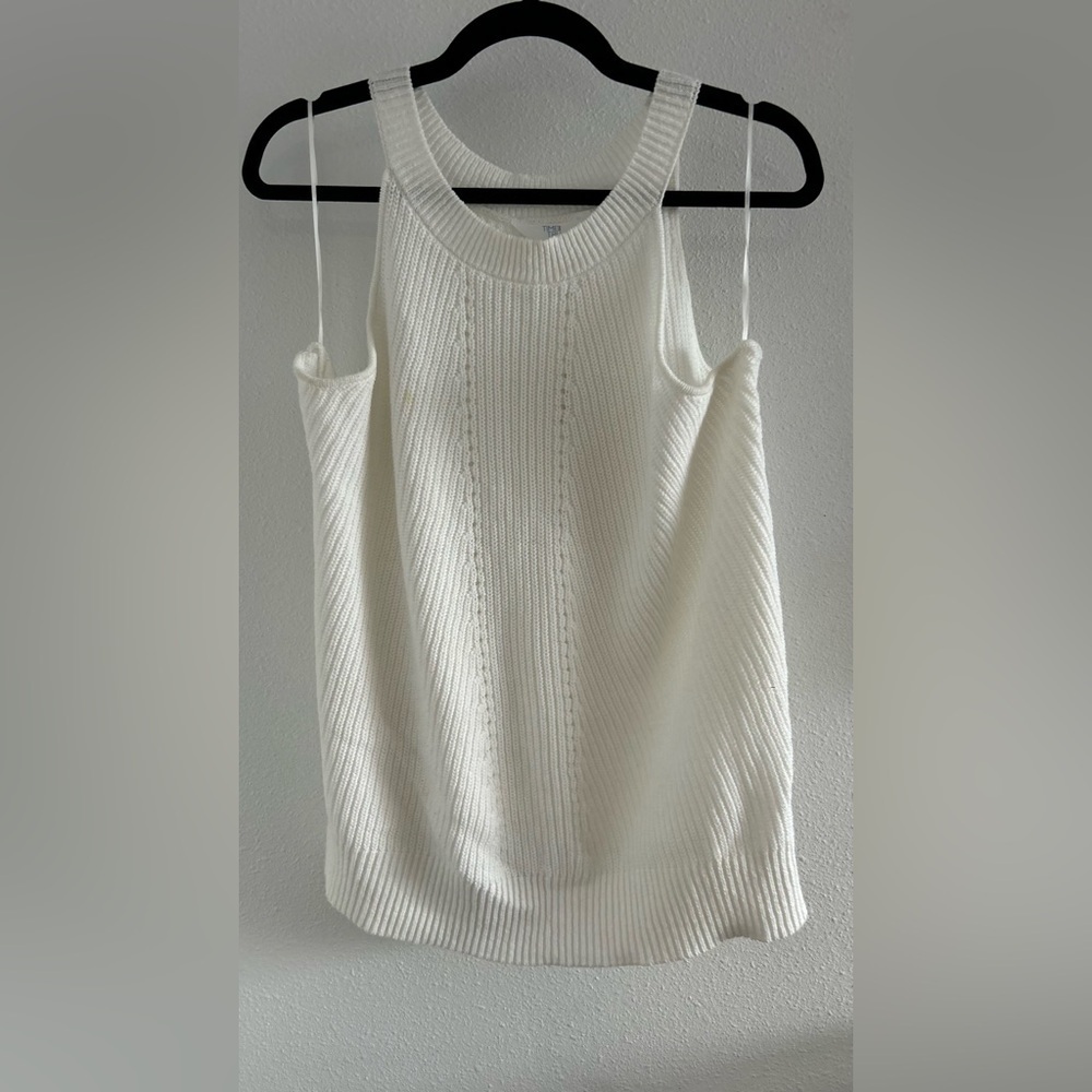 Time and Tru Ivory Knit Top Size Large